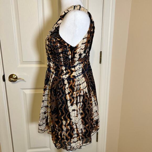 My Village RimZim Dadu Indian Designer Batik Print Mini Dress Size Medium - Picture 3 of 9